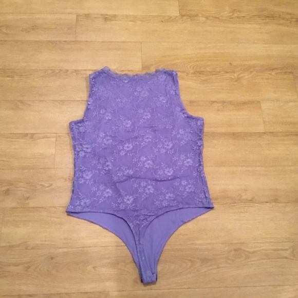 NWOT Purple Lace Tank Top Bodysuit Plus Size XXL - Picture 6 of 6